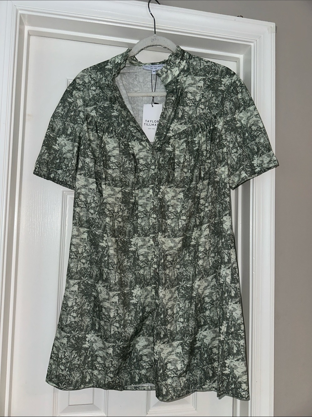 Taylor Tillman jungle toile print shirt dress